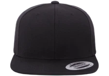 YUPOONG CLASSICS PREMIUM SNAPBACK CAP 6089 ADJUSTABLE HAT - BLACK