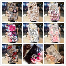 Girl/Women Leather Wallet Bling Rhinestone Glitter Sparkle Case For Moto G Pure