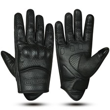 Guanti da uomo Guanti moto in pelle da protettivi da Guanti Nero