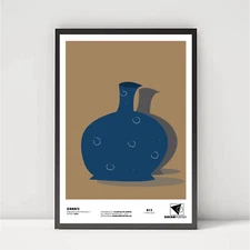 Poster "CARAFE" in a black / white frame under the glas