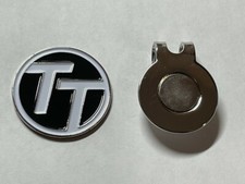  1 Rare Fine Quality 1" Flat Coin Style Golf Marker With Bonus Hat Clip