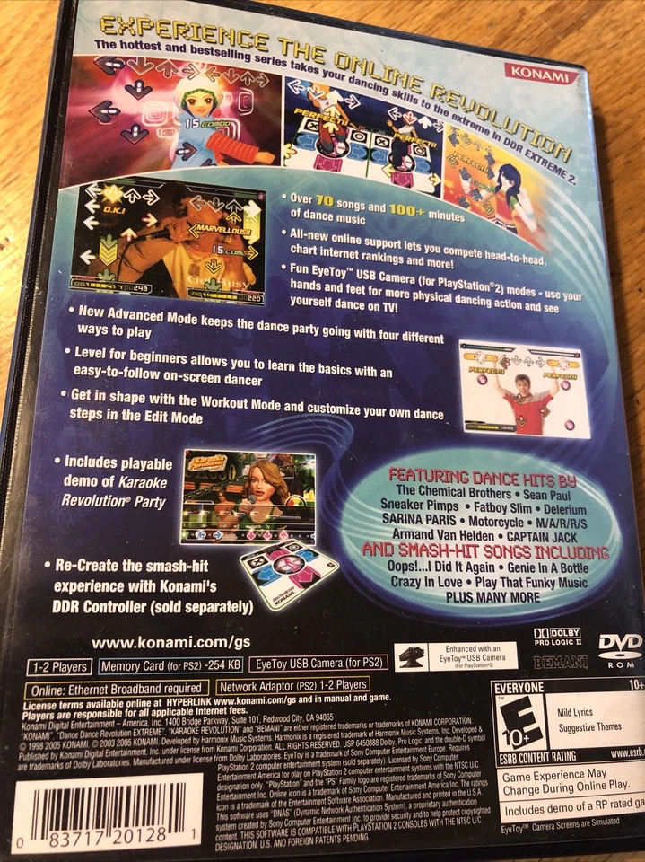 Dance Dance Revolution Extreme 2 (Sony PlayStation 2, 2005)-Case Only No Game - Image 2 of 4