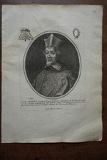 JEAN CHOLET CARDINAL ......... Portrait. Paris at Balthazar Moncornet. Engraving