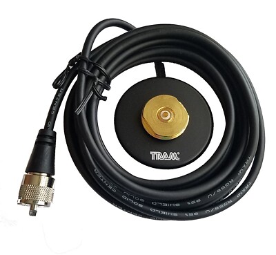 2 1/2'' Magnet Antenna Mount NMO Black PL259 For Mobile Radio TRAM 1228-UHF