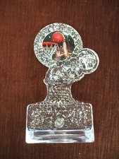 BASKETBALL trophy clear acrylic full color insert dunk
