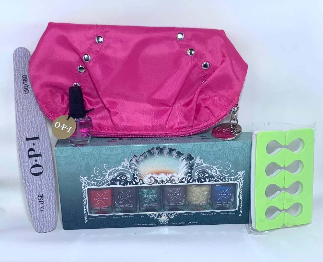 RARE NIB Gift Set Sephora X Disney's Ariel What Cha-Nail-Callit Mini Nail Polish
