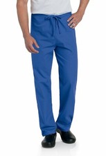Landau Unisex Straight Leg Drawstring Scrub Pants 7602 Royal XL