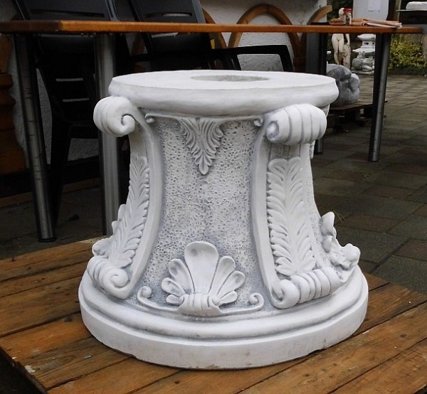 Steinsockel Aus Frostsicherem Steinguss – Höhe 58 Cm, Stellfläche 48x48 Cm, Tragkraft 125 Kg, Farbe Grau, Für Garten & Terrasse