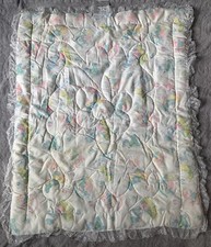 Vintage Baby Quilt Pastel Animals Acetate Cellulose For Display Only Celacloud