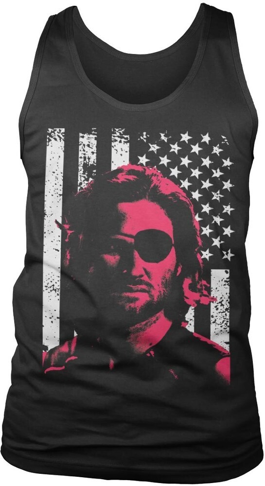 Футболка-безрукавка Escape from New York Plissken со звездами и полосками, черная