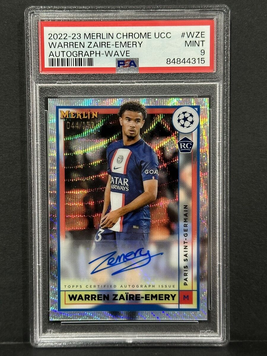 2022-23 Topps Merlin Chrome UCL PSG RC Warren Zaire-Emery