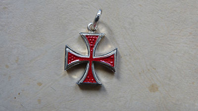 MALTA CROSS ENAMELLED SILVER 925 sterling silver
