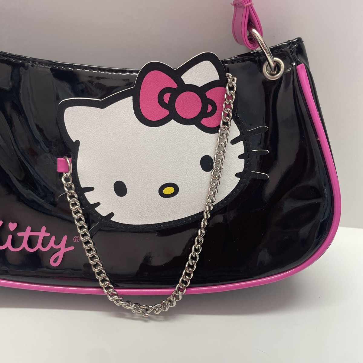 Hello Kitty x Shein Sanrio Black Pink Mirror Small Purse Shoulder