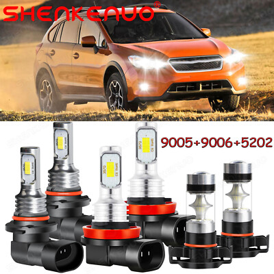 For Subaru XV Crosstrek 2013-2014 6000K Combo LED Headlights+Fog Light