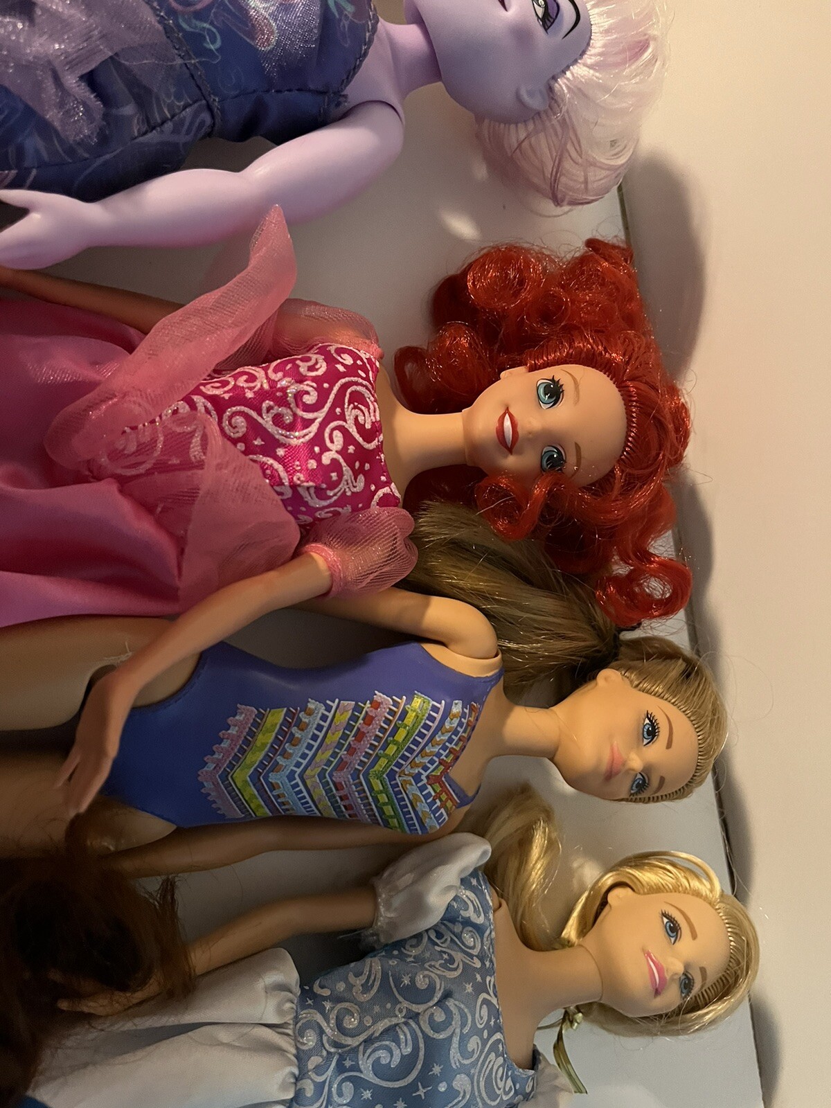 Various Barbie Doll/Disney Mattel Clothes Toys Lot Of 12