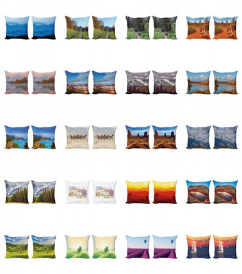 Ambesonne Scandinavian Cushion Cover Set of 2 for Couch and Bed in 4 Sizes