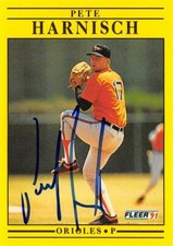 Pete Harnisch autographed Baseball Card (Baltimore Orioles, 67) 1991 Fleer #474