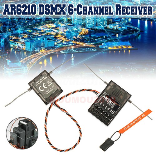 2.4GHz AR6210 DSMX 6CH RC Receiver RX Support DSM2 for Spektrum Transmitter TX N