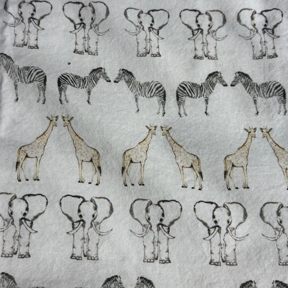 Restoration Hardware Baby Child Safari Crib Sheet Set + Toddler Pillow Case 3 Pc - Image 4 of 4