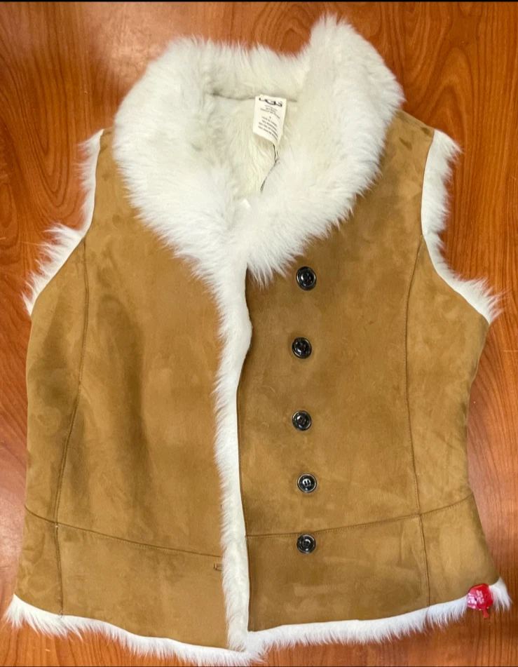 Chaleco de piel de oveja UGG Renee Toscana - Mediano - Nuevo con etiquetas Foto 2 de 4