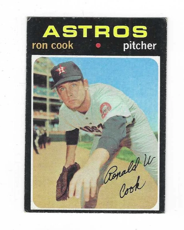 1971 TOPPS RON COOK #583 HOUSTON ASTROS