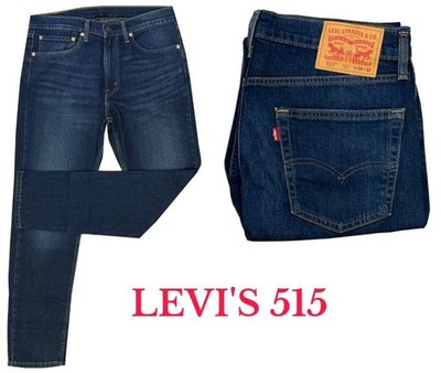 LEVIS 515 Herren Jeans Modern Slim Taper Fit Nietet Slept In Blau Stonewash Denim