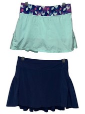 Ivivva Athleta Girl Skort Pleated Tennis Skirt Athletic Activewear Blue L/12
