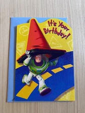 Toy Story "It's Your Birthday" Birthday Card Disney Buzz Lightyear w/ Envelop