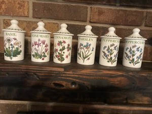 Portmeirion Botanic Garden Asst. Spice Jars Set 6 No Mixed Herbs 2 Peppercorn