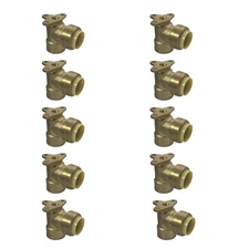 10 Pack XFITTING 3/4" Push Fit x 3/4" Female NPT Drop Ear Elbow, Lead Free Brass