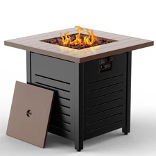 28'' Propane Fire Pit Table â€“ 50,000 BTU Outdoor Gas Fire Pit for Patio, Deck