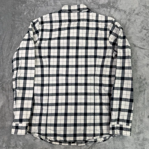 CC Filson Flannel Lightweight Button Up Shirt Black Gray White Men’s Medium - Imagen 4 de 6