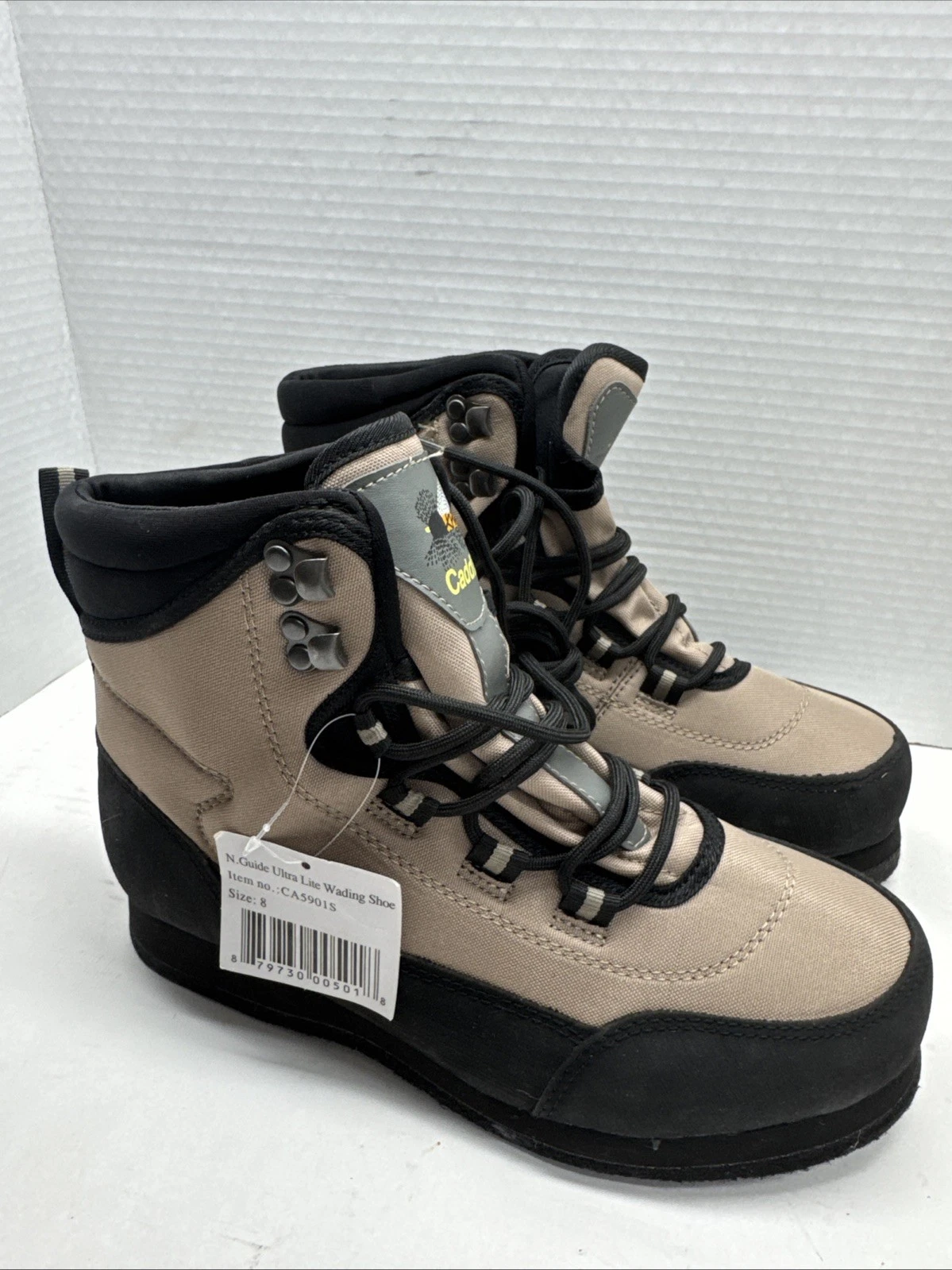 Caddis Northern Guide Ultra Lite Wading Shoe Felt Brown/Black Boots Size 8 NWT
