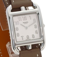 HERMES Cape Cod PM Double Tour Etoupe Watches CC1.210 Stainless Steel/Leathe... 4