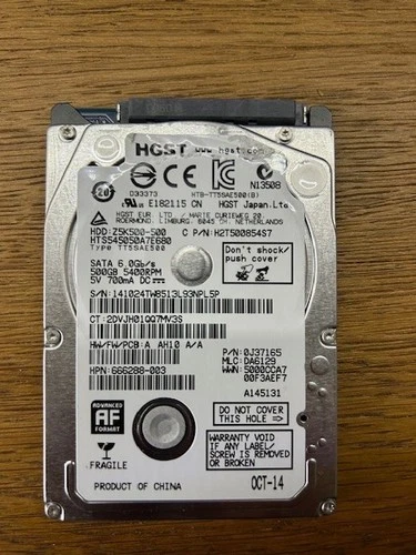 HGST HTS545050A7E680 Z5K500 500GB 2.5" Laptop Hard Drive HDD SATA