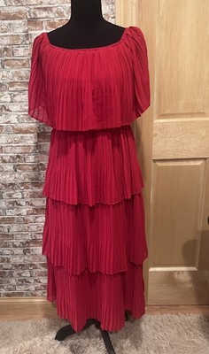 off the shoulder smocked midi dress Off The Shoulder Smocked Cotton Midi Dress - SMALL / PINK