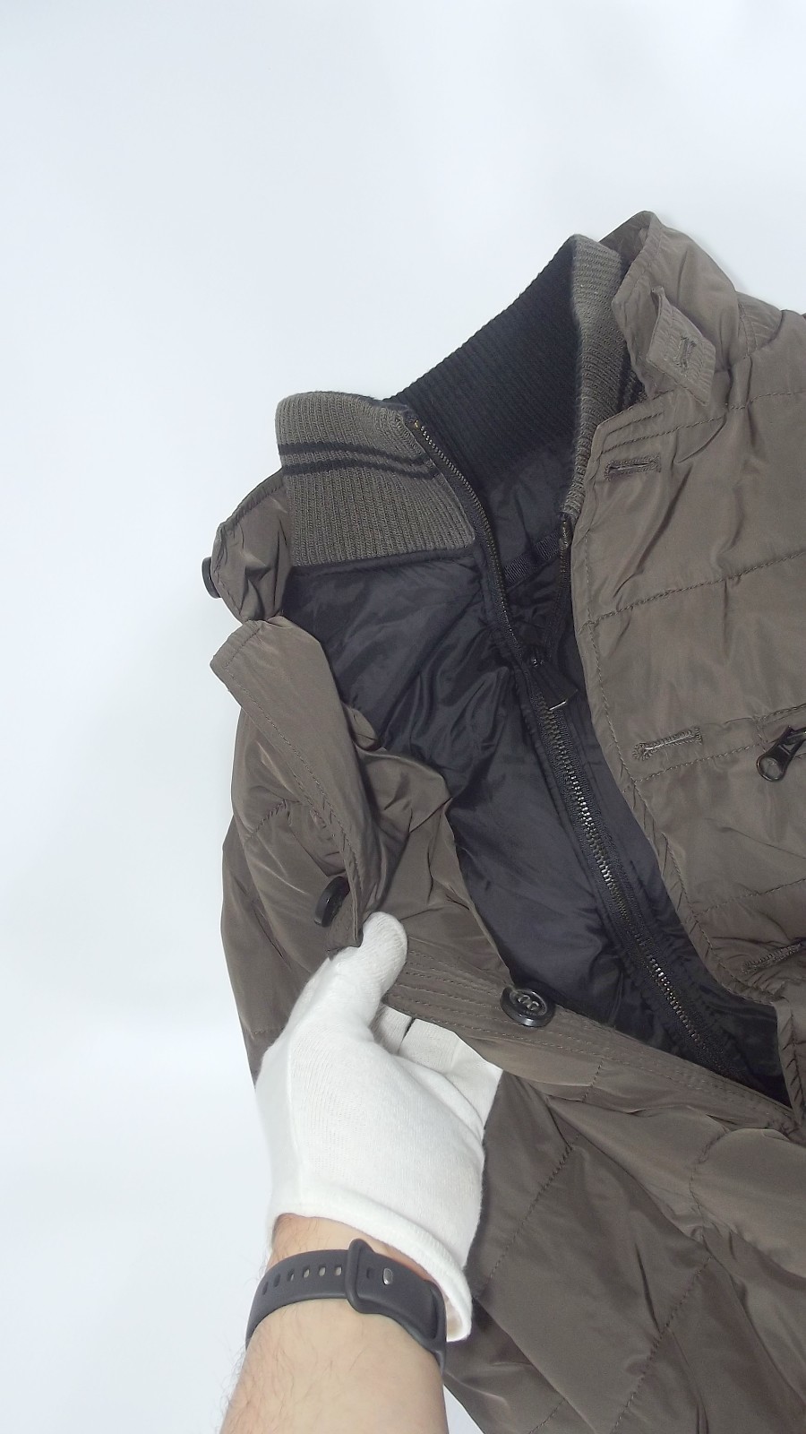 Trussardi Men's Brown Padded Jacket L Winter Down Padded Jacket image 9