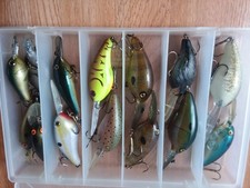 Bill Norman, Rapala, Bomber. Crankbaits (13) Custom deepdivers handpainted Bass