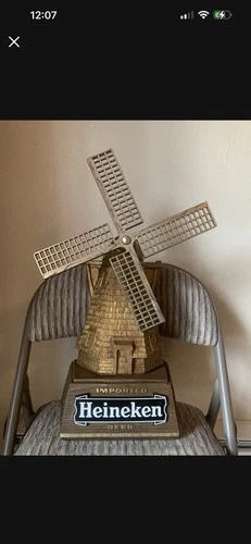 Vintage Heineken Windmill Sign - 3D Plastic Sign - Heineken Imported Beer