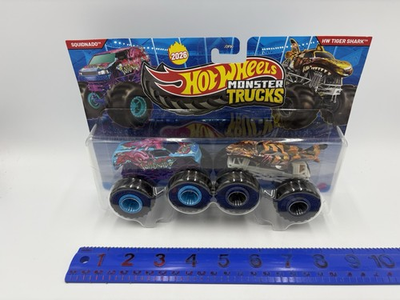 #ad #ad 2026 Hot Wheels Monster Trucks Squidnado vs HW Tiger Shark Demolition Doubles $14.98