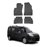 Omac Gummi FußMatten FüR Fiat Doblo 2010-2020 Automatten Gummi Schwarz 4Tlg