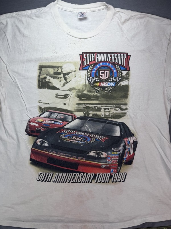 1998 NASCAR 50th Anniversary Tour T Shirt Size 3XL. See Pics and Description