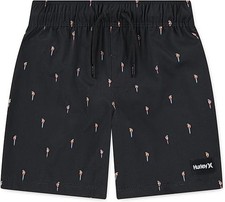 Hurley Boys Pull On Swim Trunks, Black, M