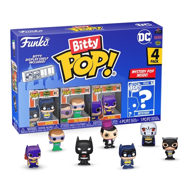 Funko Unisex Multicolore Statuetta Da Collezione In Vinile Dc Bitty Pop! Batman Adam West (X4) - Immagine 2