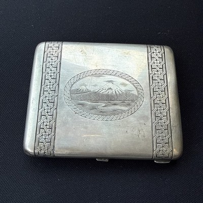 ararat cigarette Vintage Etched Mount Ararat Sterling Silver Cigarette Case Armenia Sis  Masis