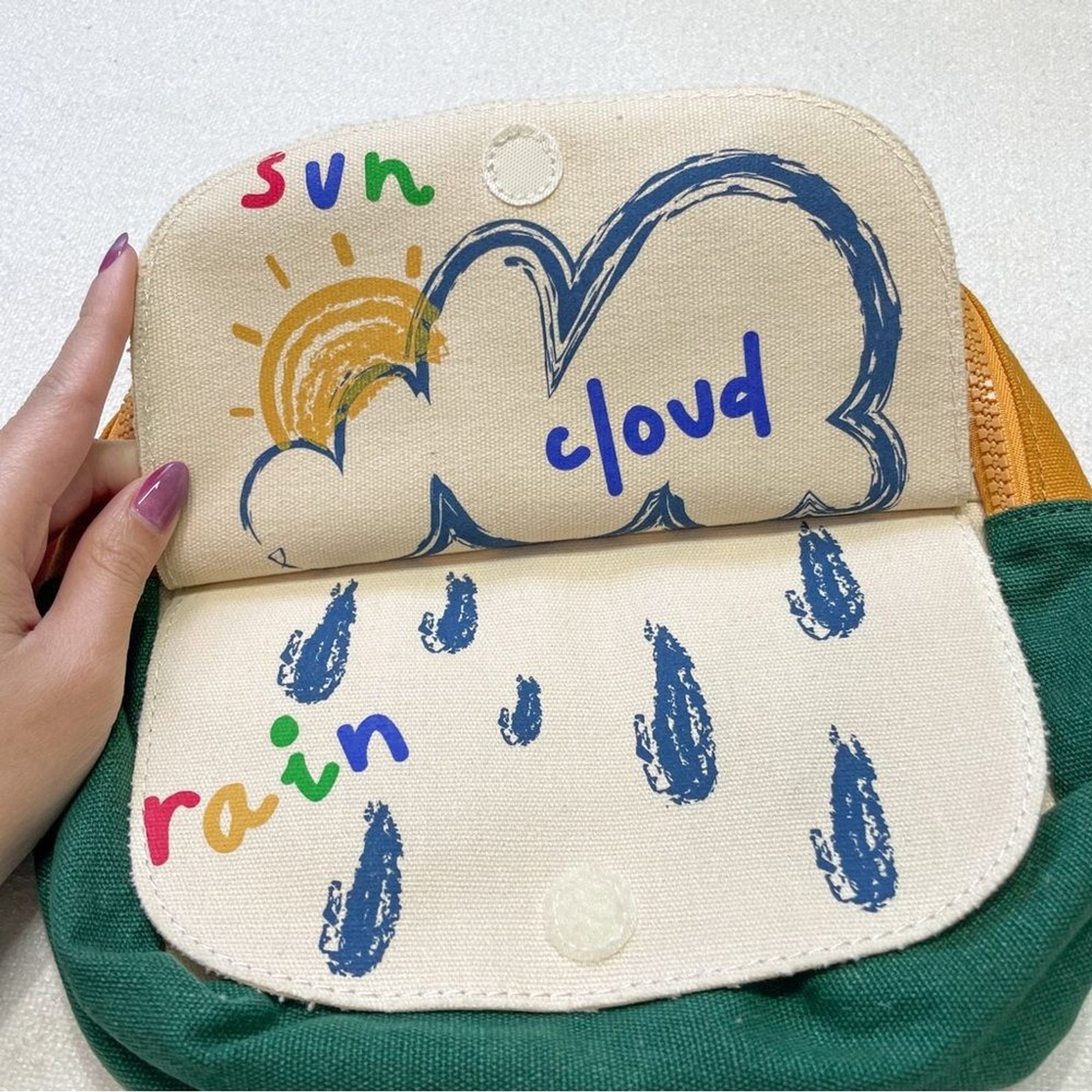 Zara Toddlers Multi Color Block Flap Backpack thumbnail 4