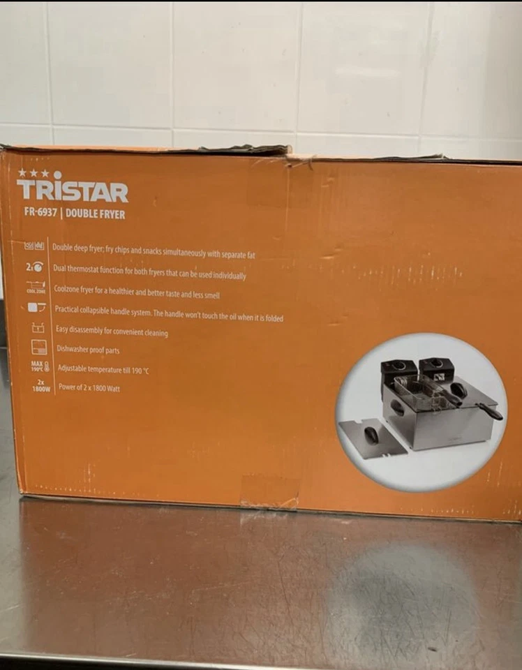 Tristar FR-6937 1800W Friggitrice Doppia - Argento - Immagine 3 di 4