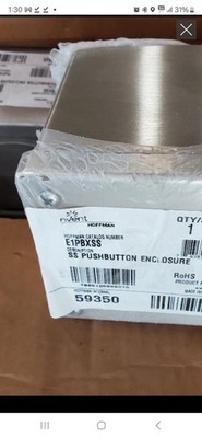 New Hoffman E1PBXSS Pushbutton Enclosure SS 4'' x 4.75'' x 4'' - No Box