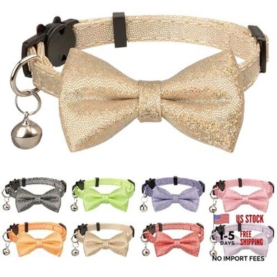 Champagne Kitten Bell Party Bling with Cat Collar with Bow Tie - 1pc