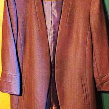 Calvin Klein Women's Brown Herringbone Blazer 8 Single-Breasted 1-Button